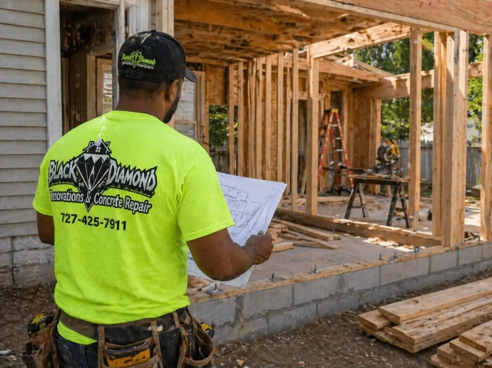 Construction site renovation in progress